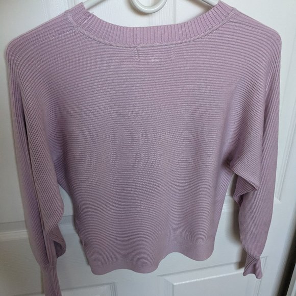 LILAC LAVENDER RIBBED SWEATER - PINK ROSE VINTAGE BRAND - WOMEN'S XS - Picture 5 of 7